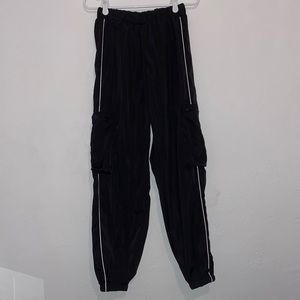 black lightweight joggers